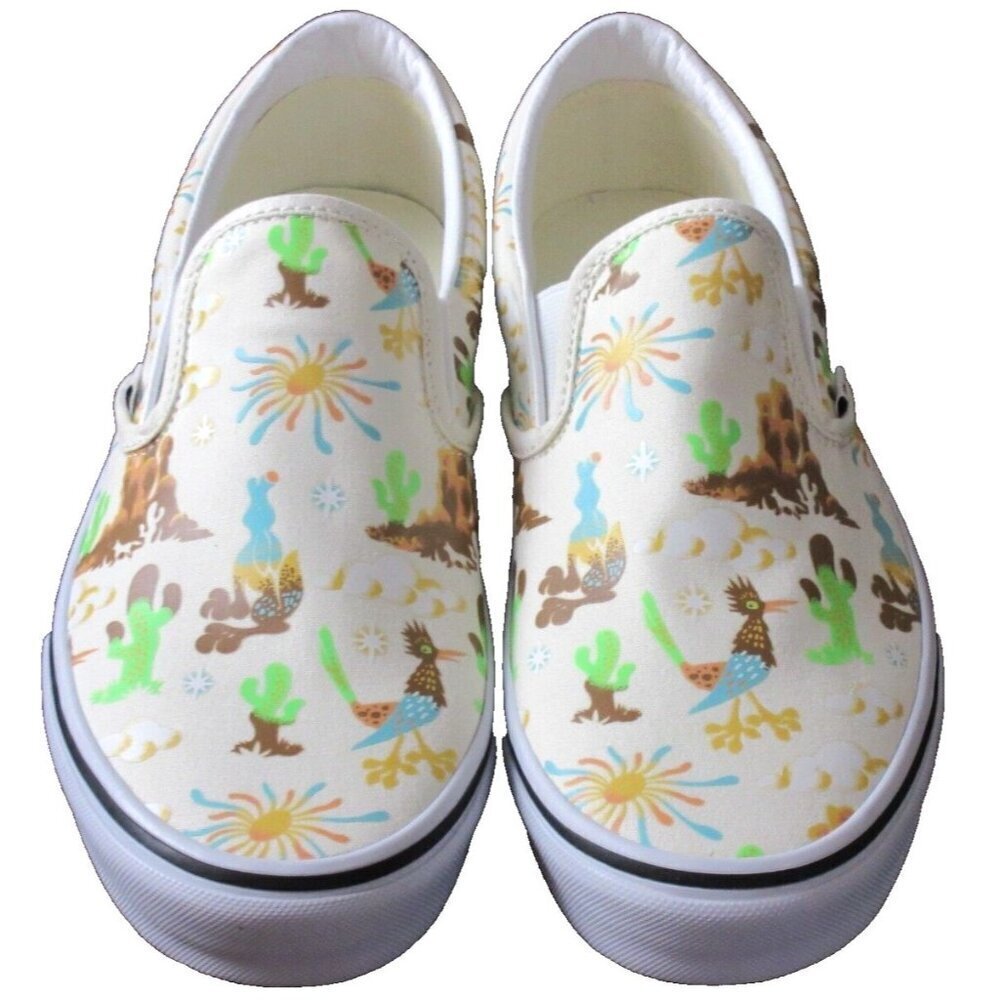Vans Men's Classic Slip On Get Outdoors Marshmallow White Canvas Shoes Sizes NIB